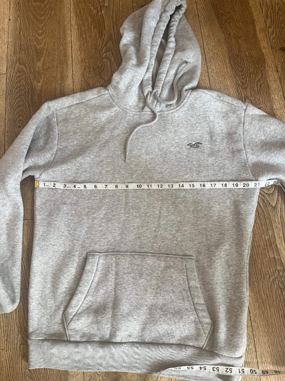 Hollister Men’s (unisex) Pullover Fleece Hoodie Logo Sz M Heather Grey - Picture 5 of 8
